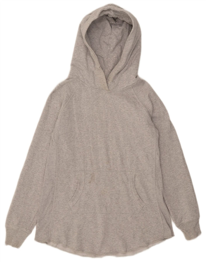 Marks & Spencer Womens Hoodie Jumper UK 12 Medium Grey Cotton
