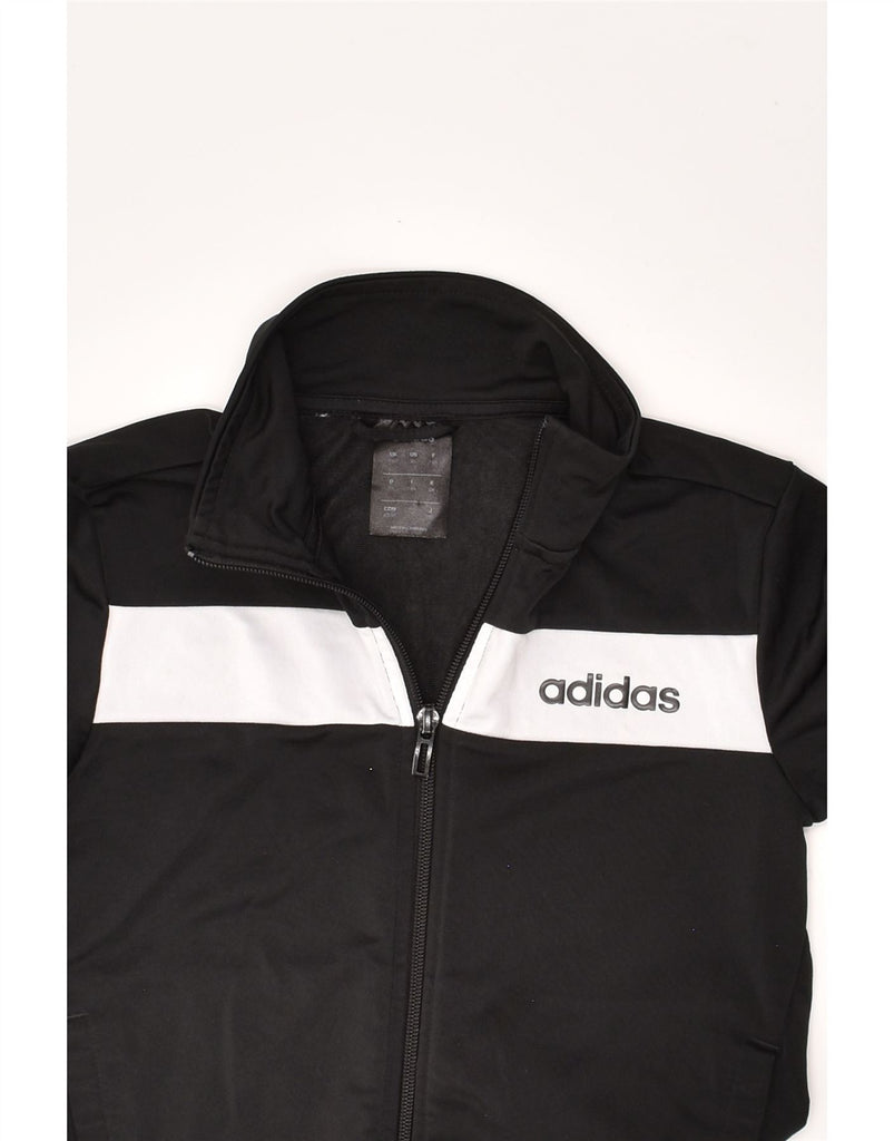 ADIDAS Boys Tracksuit Top Jacket 7-8 Years Black Polyester | Vintage Adidas | Thrift | Second-Hand Adidas | Used Clothing | Messina Hembry 