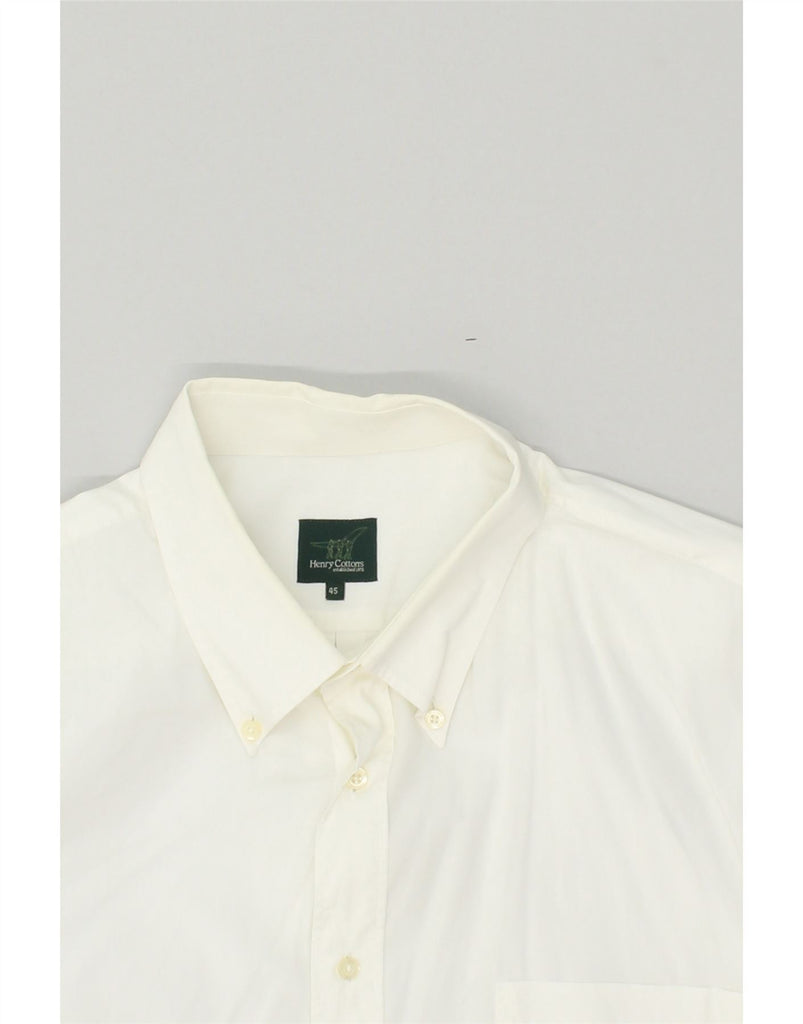 HENRY COTTONS Mens Shirt Size 45 XL White Cotton | Vintage Henry Cottons | Thrift | Second-Hand Henry Cottons | Used Clothing | Messina Hembry 