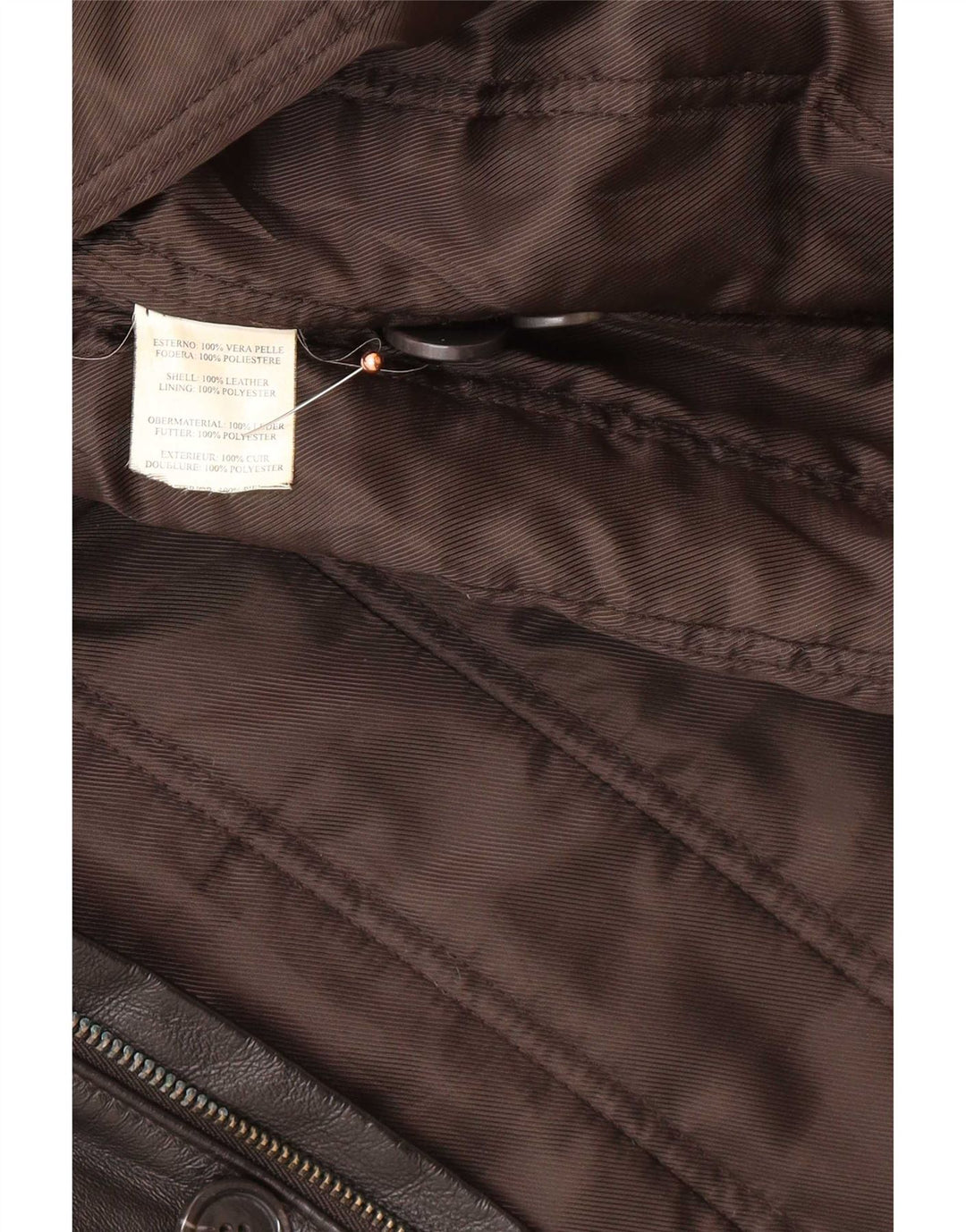 Vintage Mens Leather Coat IT 58 3XL Black