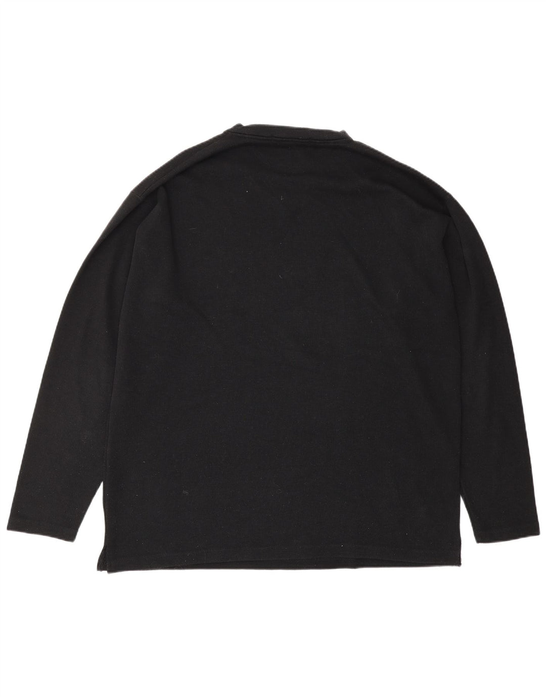 Essential Mens Top Long Sleeve Large Black Polyester