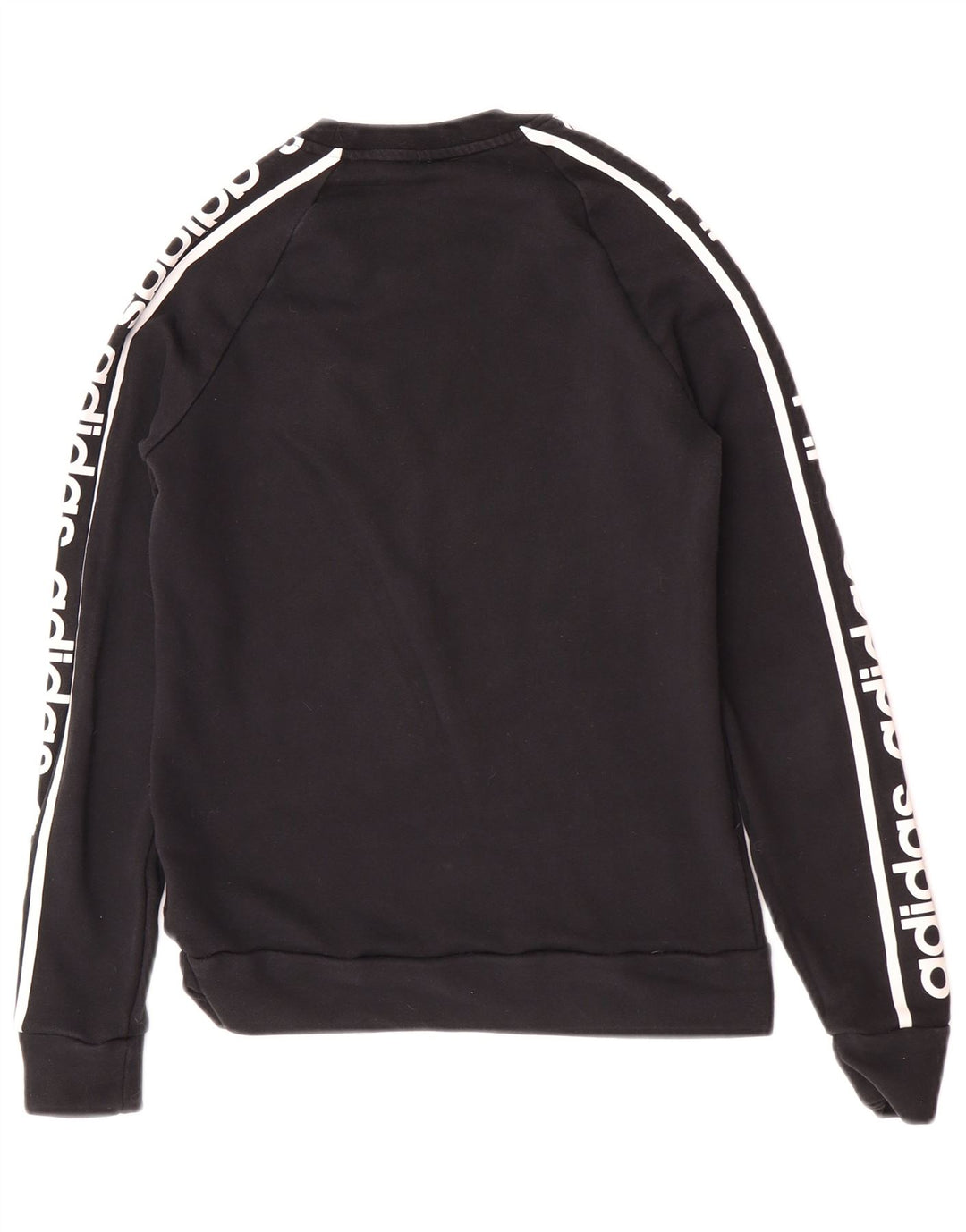 Adidas Womens Graphic Sweatshirt Jumper UK 12/14 Medium Black Cotton