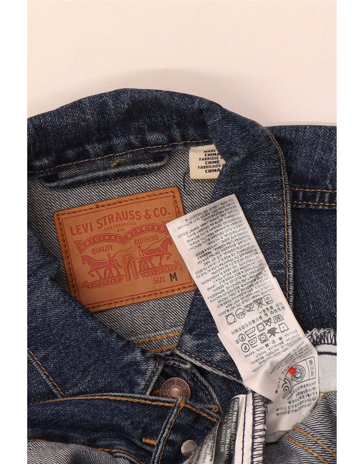 Levi's Womens Denim Jacket UK 14 Medium Blue Cotton