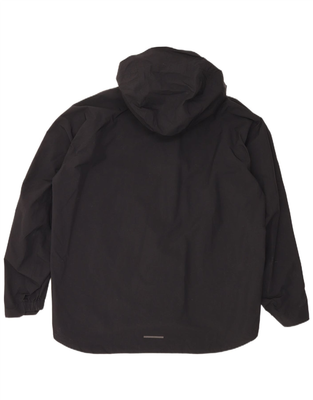 ADIDAS Mens Graphic Hooded Rain Jacket UK 42 XL Black Polyamide