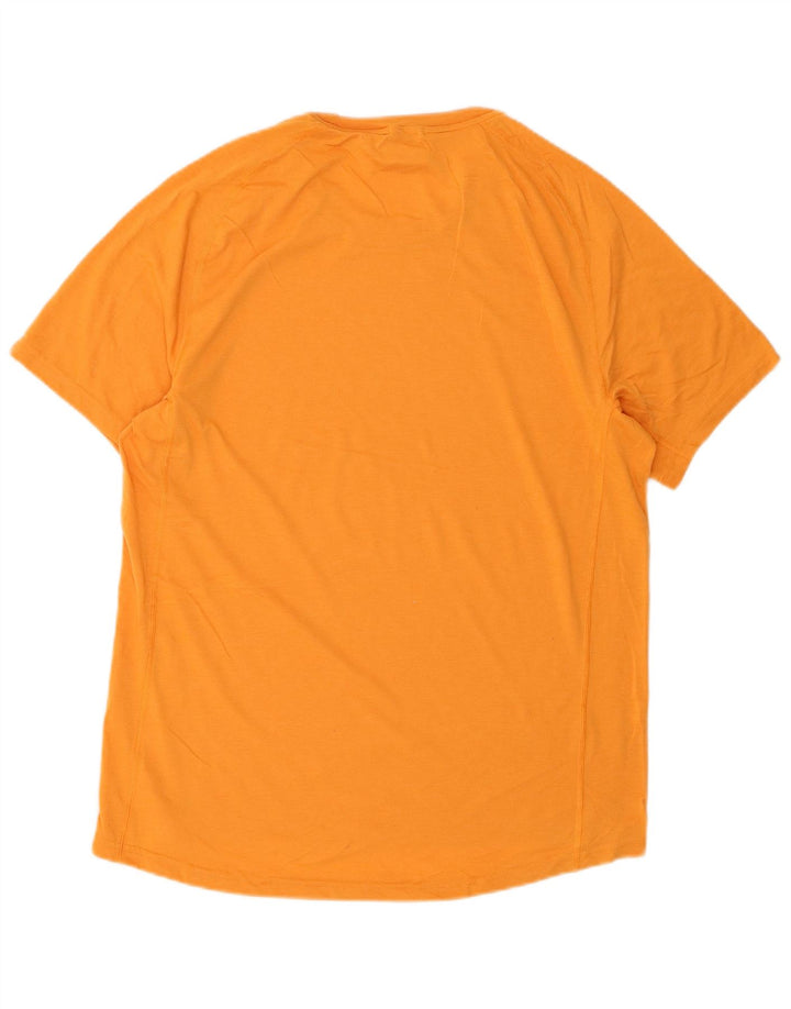 Prana Mens T-Shirt Top Medium Orange Synthetic