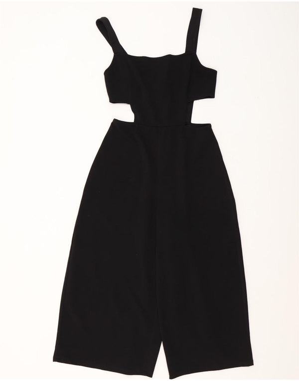 Zara Womens Sleeveless Jumpsuit UK 12 Medium Black