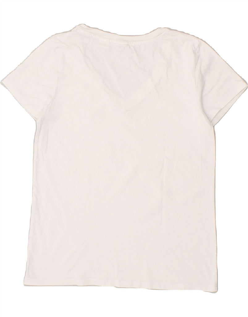 LEVI'S Womens T-Shirt Top UK 6 XS White Vintage Levi's and Second-Hand Levi's from Messina Hembry 