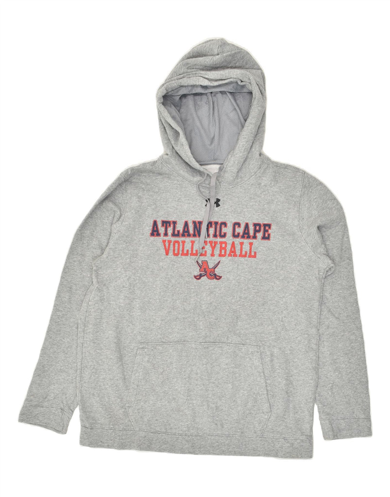 UNDER ARMOUR Mens Atlantic Cape Volleyball Hoodie Jumper Large Grey Cotton | Vintage Under Armour | Thrift | Second-Hand Under Armour | Used Clothing | Messina Hembry 