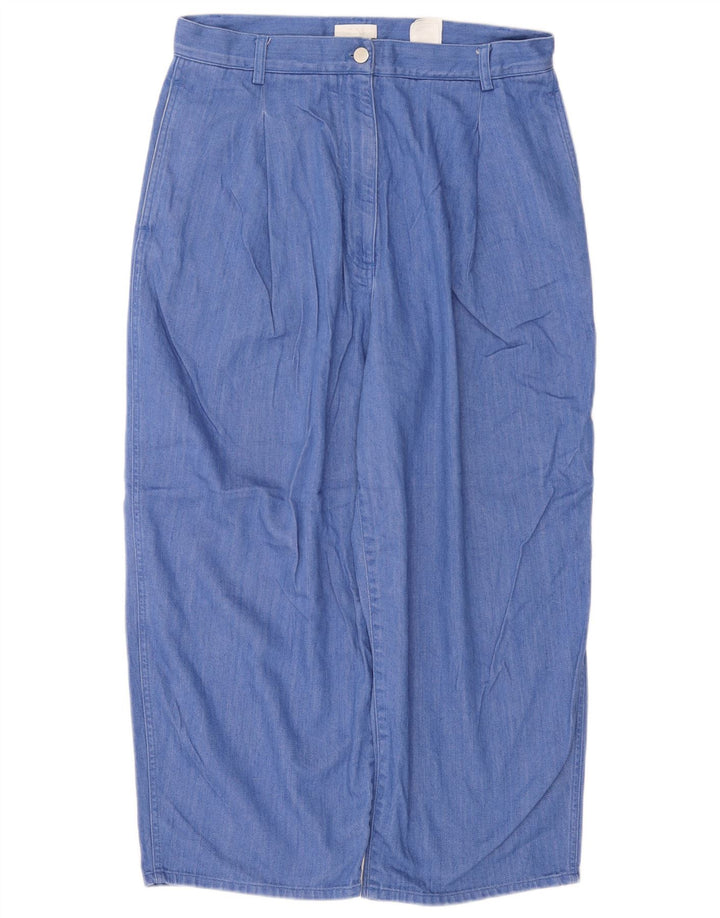 Cos Womens Cropped Trousers EU 40 Medium W30 L24 Blue Cotton