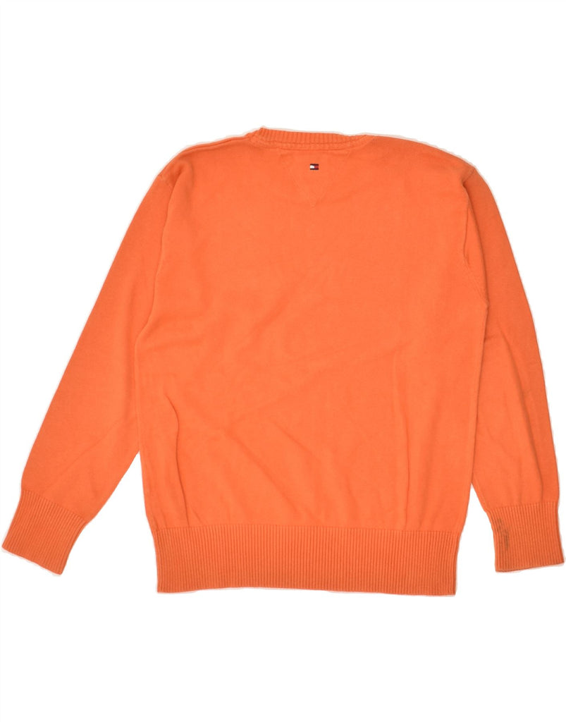 TOMMY HILFIGER Boys Crew Neck Jumper Sweater 9-10 Years Small Orange | Vintage Tommy Hilfiger | Thrift | Second-Hand Tommy Hilfiger | Used Clothing | Messina Hembry 