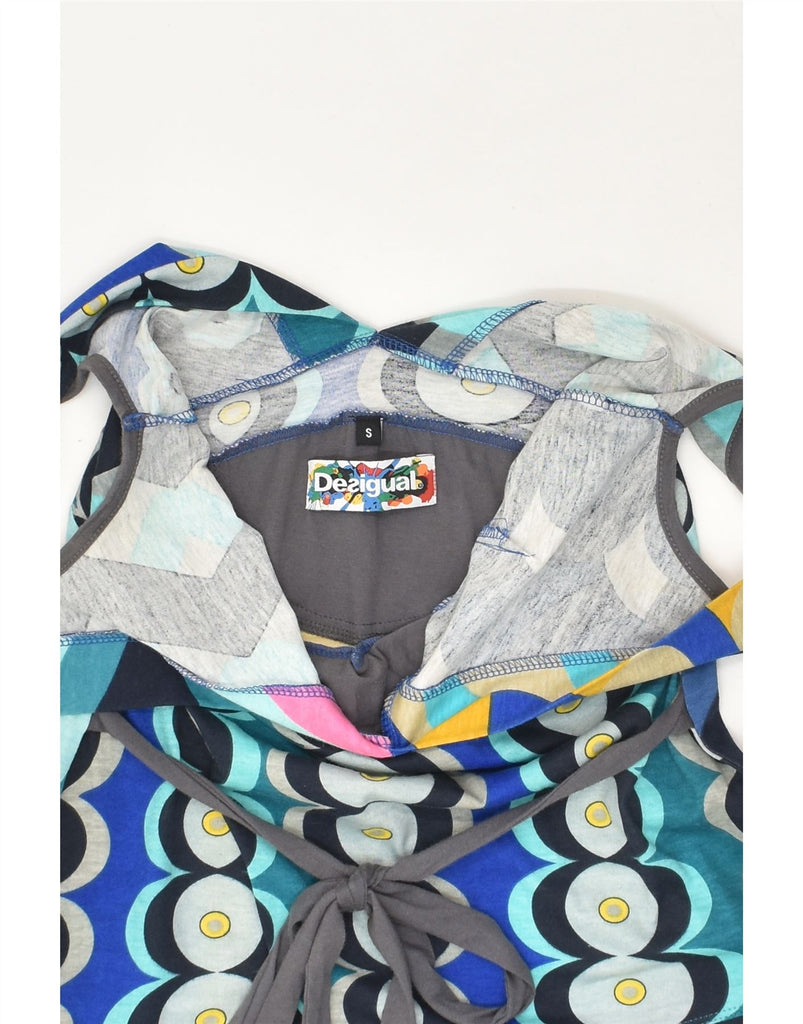 DESIGUAL Womens Graphic Sundress UK 8 Small Multicoloured Cotton | Vintage Desigual | Thrift | Second-Hand Desigual | Used Clothing | Messina Hembry 