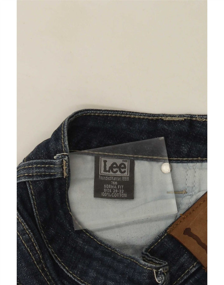 Lee Womens Norma Slim Straight Jeans W29 L28 Navy Blue Cotton