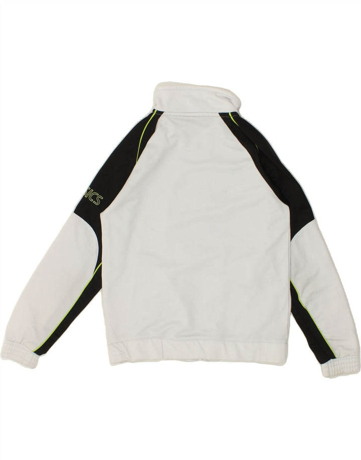 ASICS Boys Graphic Tracksuit Top Jacket 10-11 Years White Colourblock Vintage Asics and Second-Hand Asics from Messina Hembry 