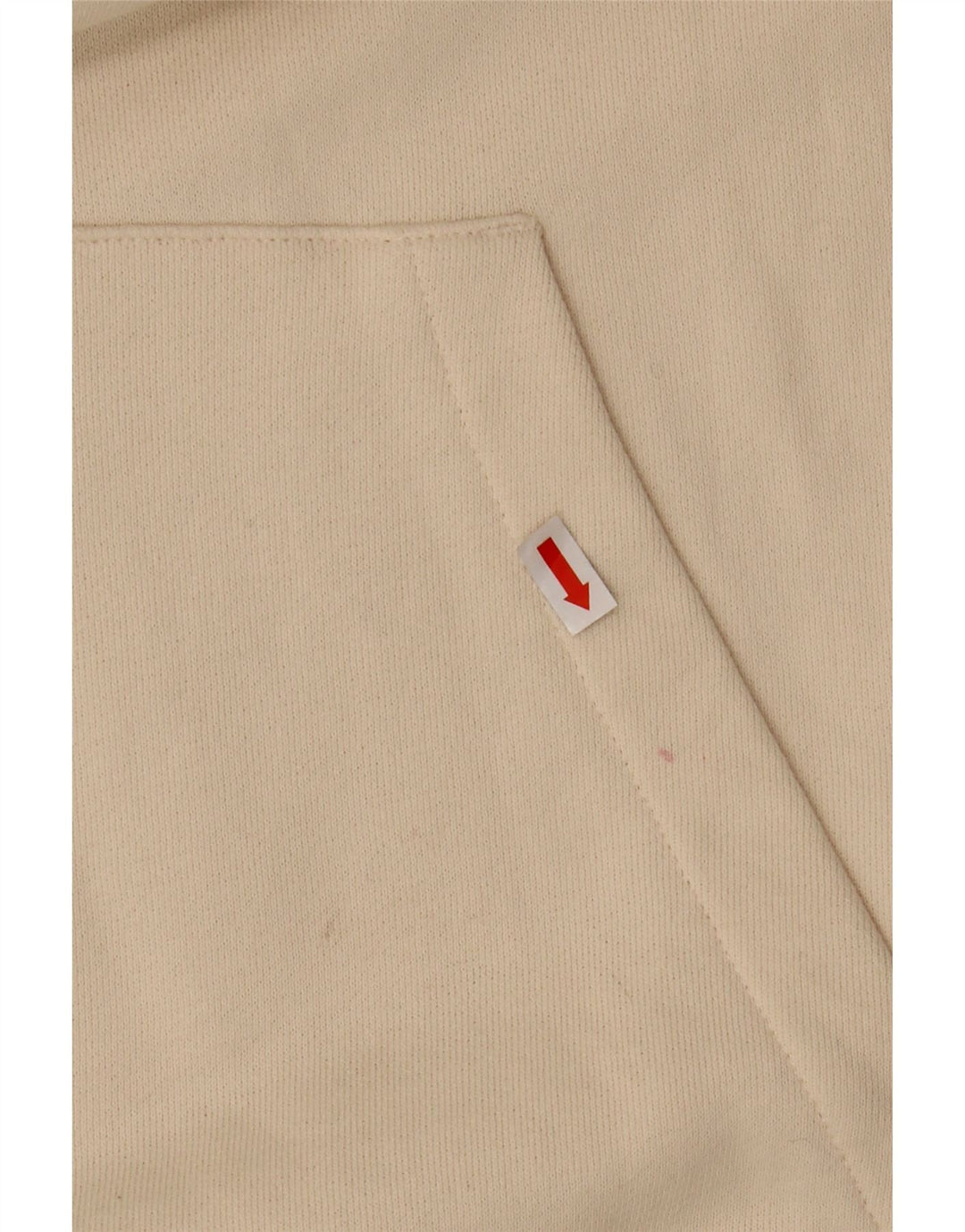 REEBOK Womens Oversized Hoodie Jumper UK 16 Large Off White Cotton