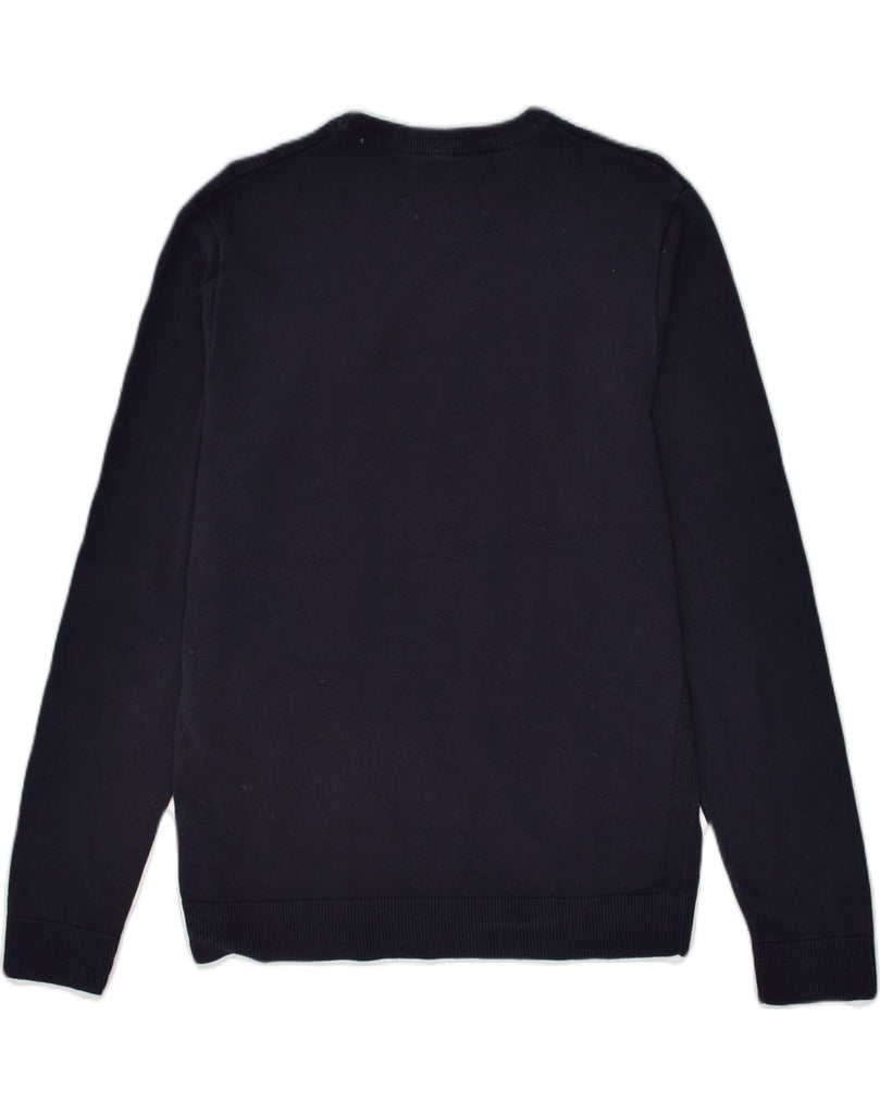 JACK & JONES Mens Crew Neck Jumper Sweater Medium Navy Blue Cotton | Vintage Jack & Jones | Thrift | Second-Hand Jack & Jones | Used Clothing | Messina Hembry 