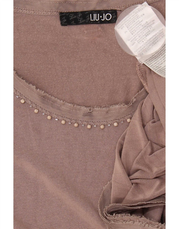 Liu Jo Womens Sleeveless Shift Dress IT 46 Large Brown Modal