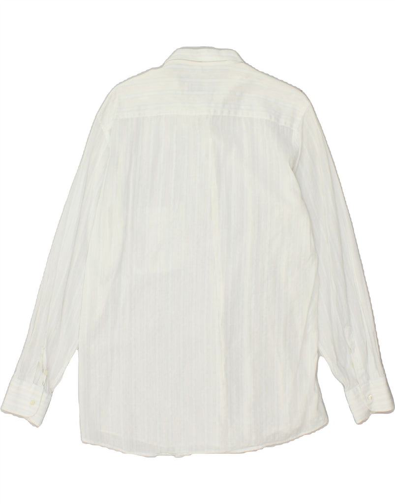 VALENTINO Mens Shirt Size 16 1/2 42 Large White Striped Cotton | Vintage Valentino | Thrift | Second-Hand Valentino | Used Clothing | Messina Hembry 