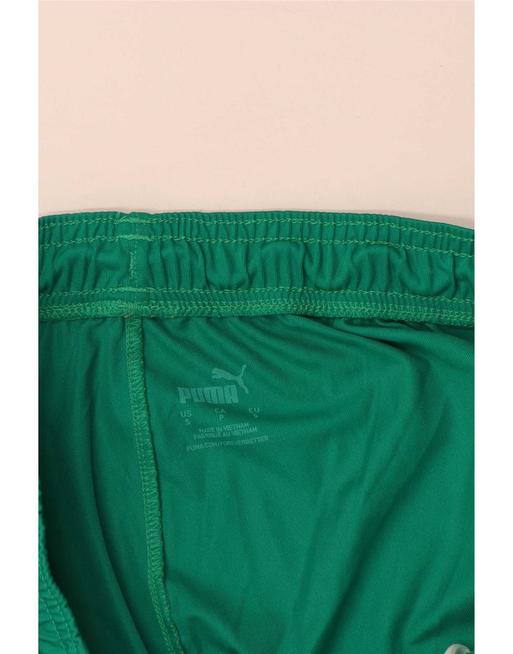 Puma Mens Sport Shorts Small Green Colourblock
