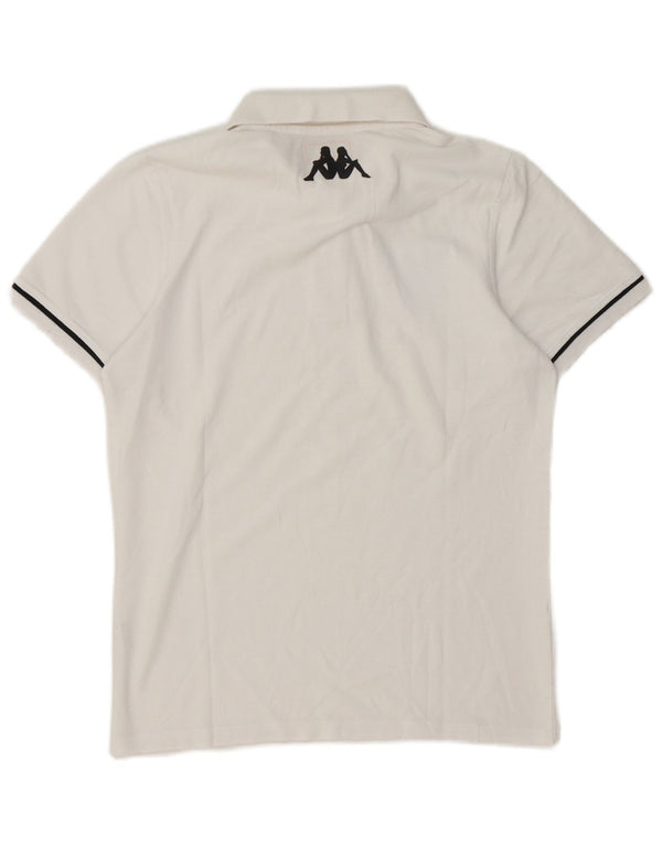 Kappa Mens Graphic Polo Shirt Small White
