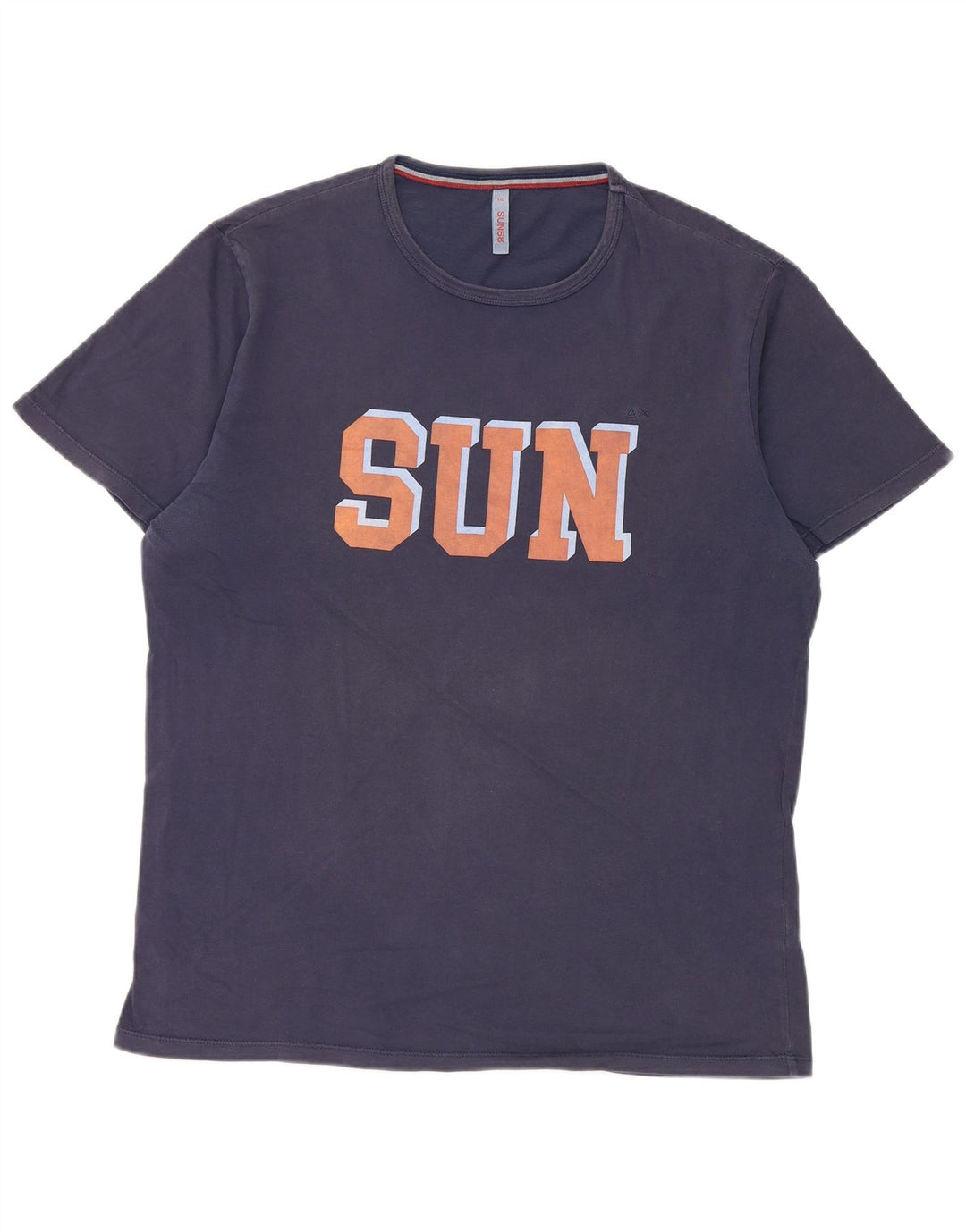 Sun68 Mens Graphic T-Shirt Top 2XL Navy Blue Cotton