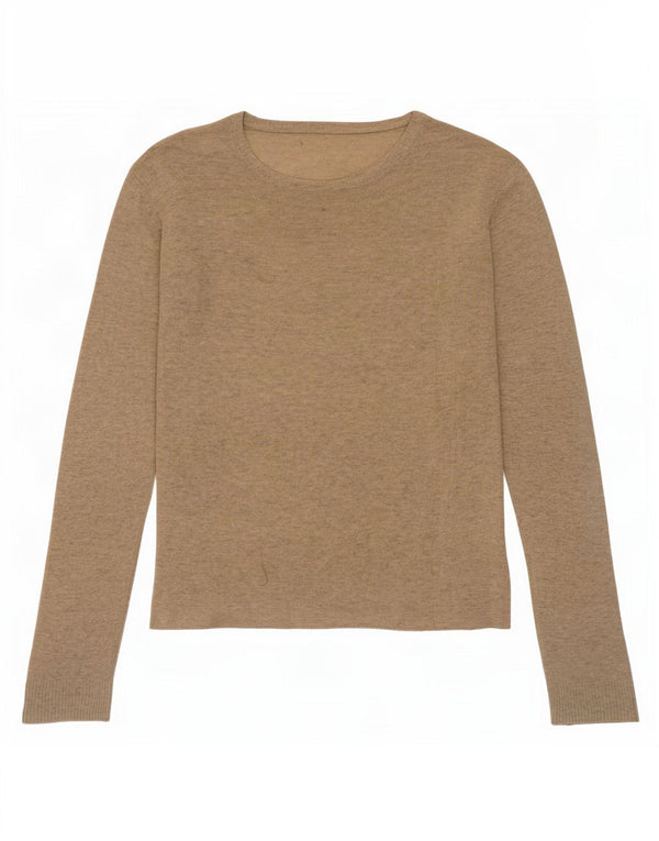 Zara Womens Boat Neck Jumper Sweater UK 18 XL Beige Rayon