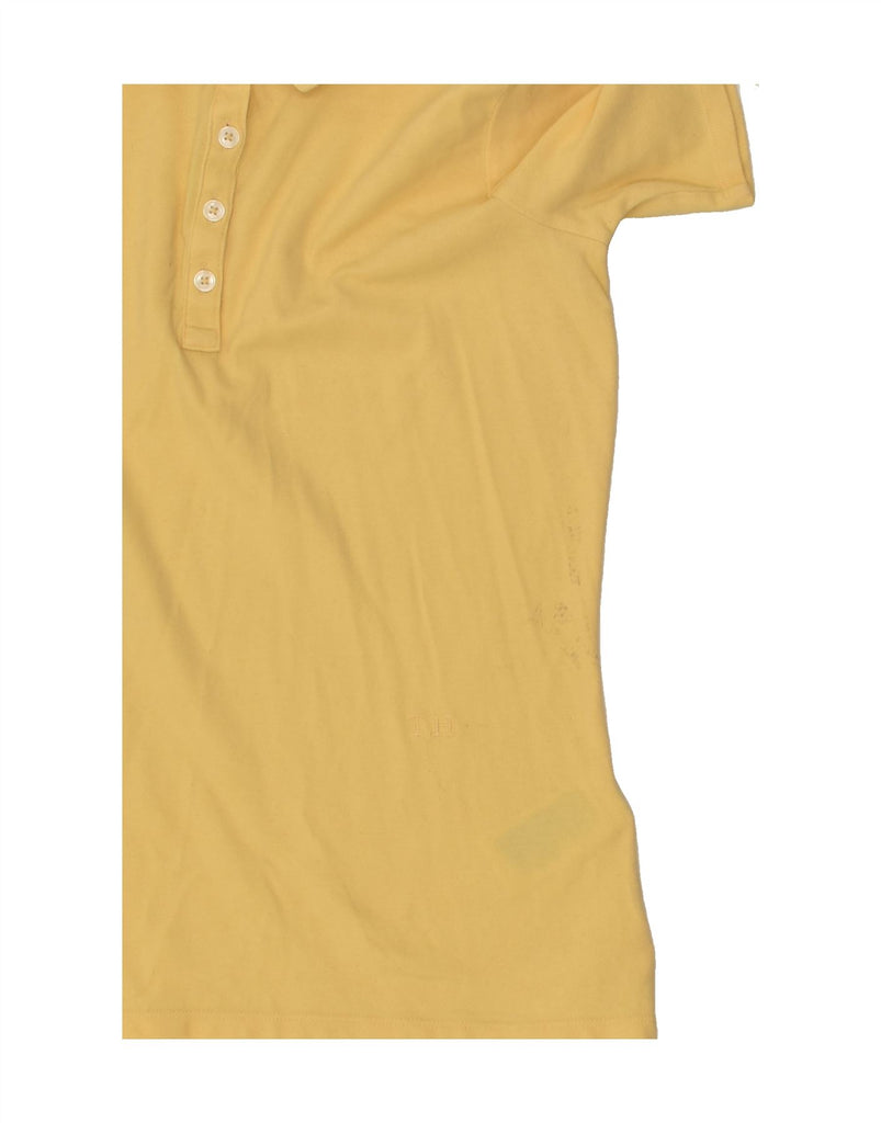 TOMMY HILFIGER Womens Polo Shirt UK 12 Medium Yellow Cotton | Vintage Tommy Hilfiger | Thrift | Second-Hand Tommy Hilfiger | Used Clothing | Messina Hembry 