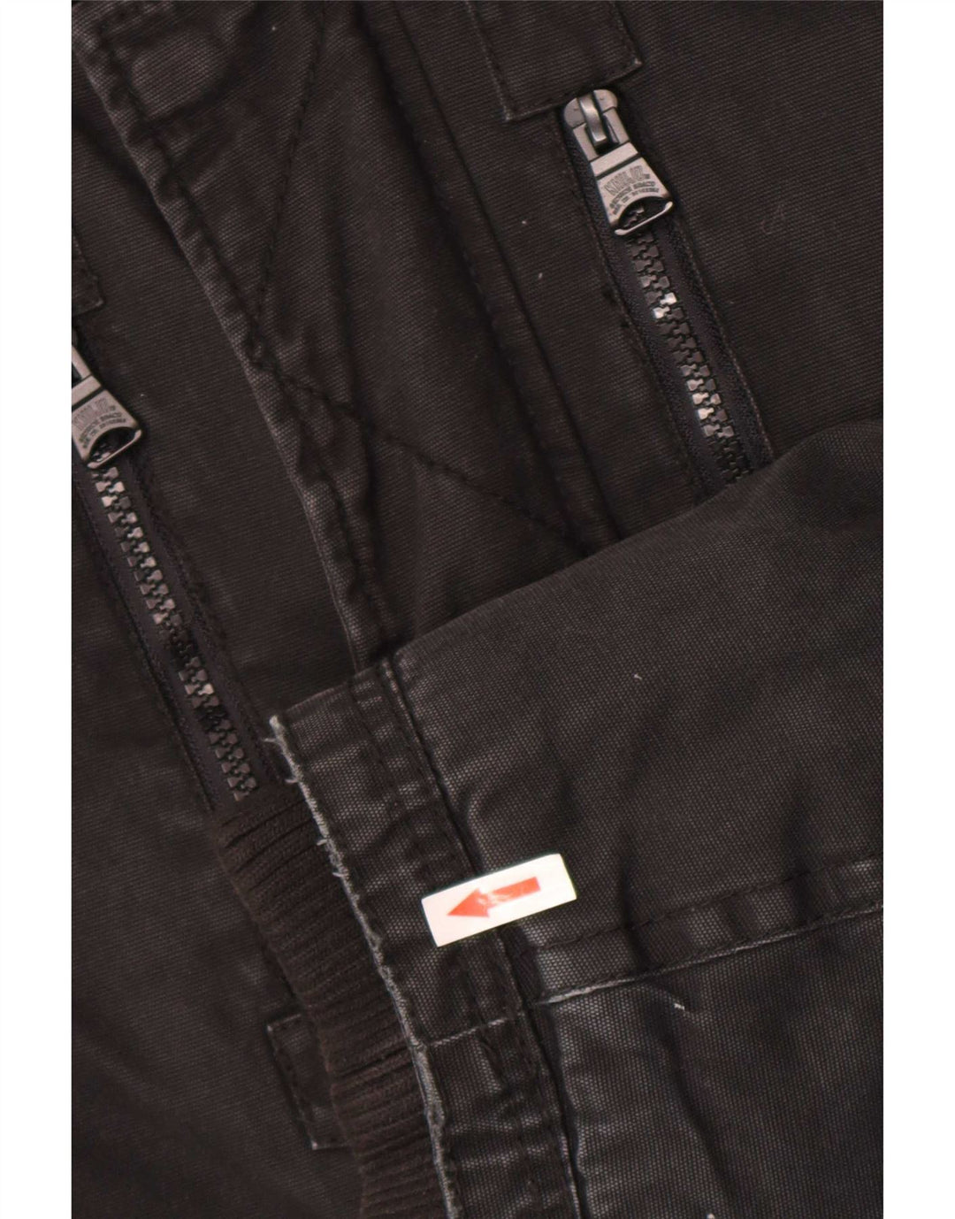 KHUJO Mens Hooded Utility Jacket UK 40 Large Black