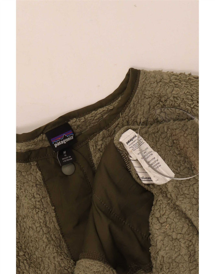Patagonia Girls Fleece Jacket 9-10 Years Medium Khaki Polyester