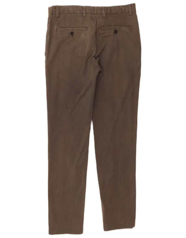 Zara Mens Slim Chino Trousers EU 40 Medium W31 L29 Khaki Cotton