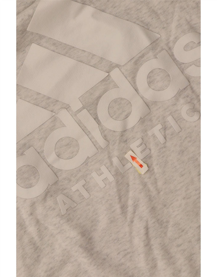 ADIDAS Womens Graphic Sweatshirt Jumper UK 16 Large Grey