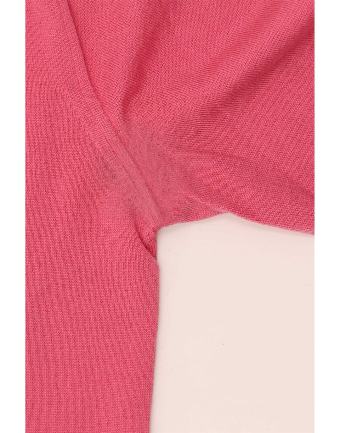 Fred Perry Womens V-Neck Jumper Sweater UK 12 Medium Pink