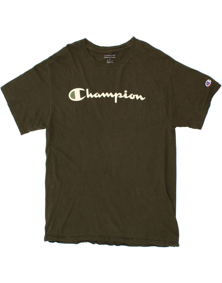 CHAMPION Mens Graphic T-Shirt Top Medium Khaki Cotton Vintage Champion and Second-Hand Champion from Messina Hembry 