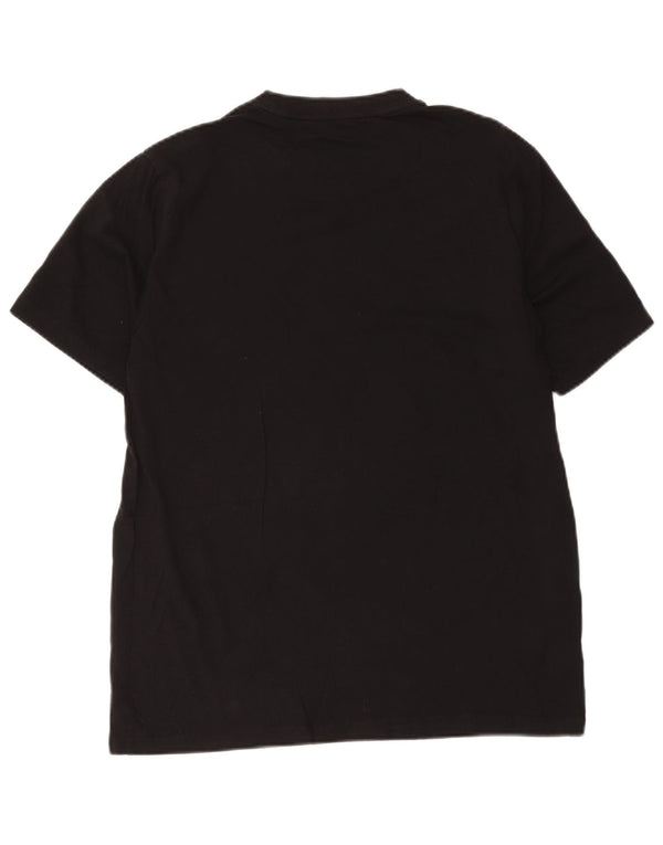 Fred Perry Mens T-Shirt Top Large Black Cotton