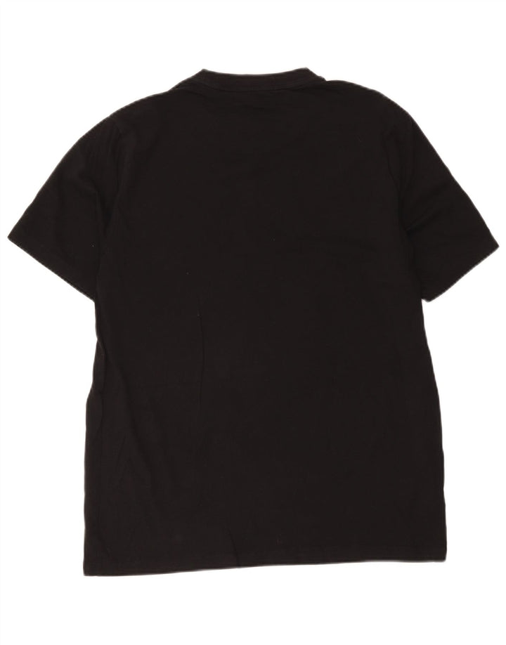 Fred Perry Mens T-Shirt Top Large Black Cotton