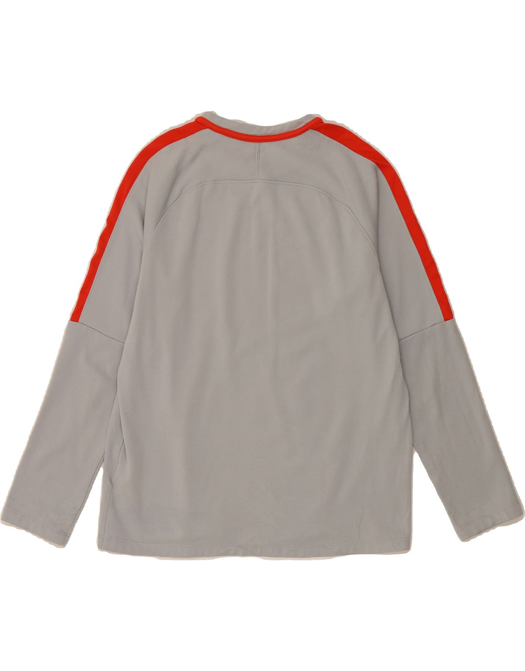 NIKE Womens Dri Fit Top Long Sleeve UK 14 Medium Grey Polyester