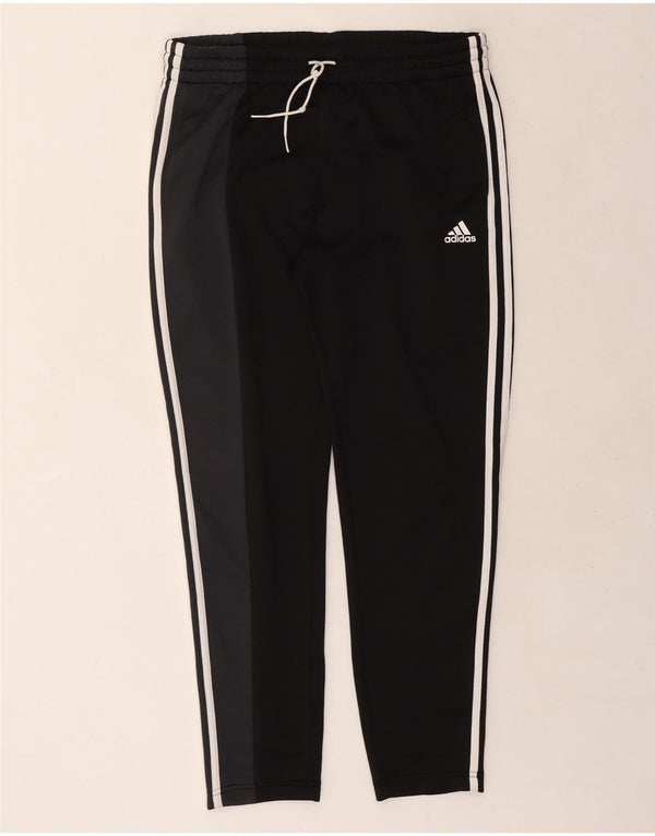 Adidas Womens Tracksuit Trousers UK 16/18 Large Black Colourblock Polyester