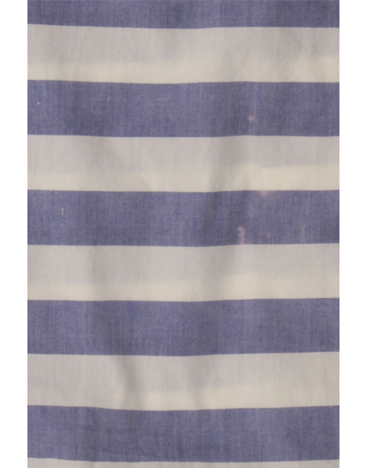 CHAPS Mens Short Sleeve Shirt Small Blue Striped Cotton Vintage Chaps and Second-Hand Chaps from Messina Hembry 