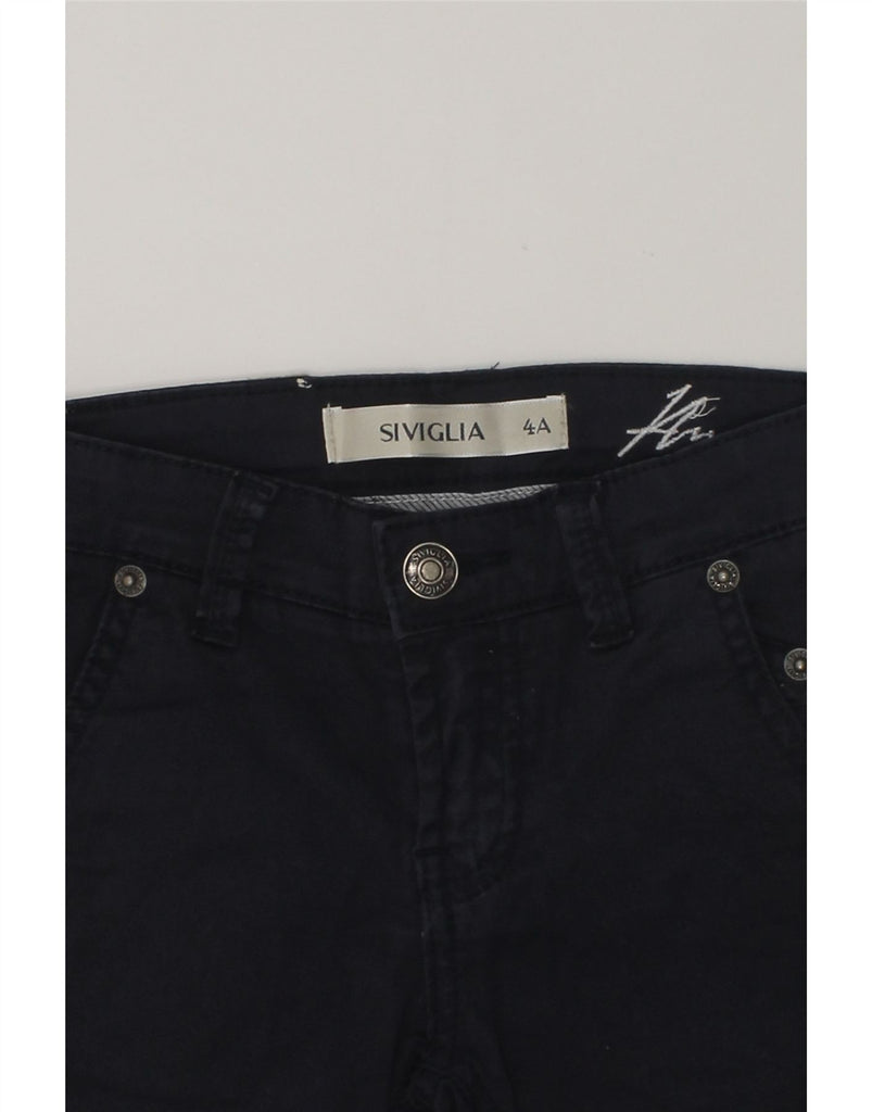 SIVIGLIA Girls Slim Jeans 3-4 Years W22 L17  Navy Blue Cotton | Vintage SIVIGLIA | Thrift | Second-Hand SIVIGLIA | Used Clothing | Messina Hembry 