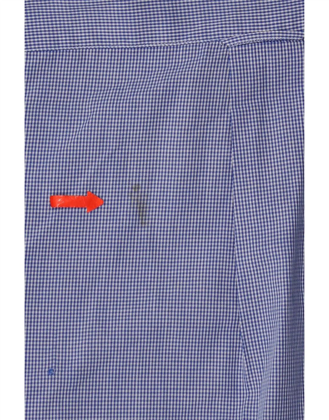 Izod Mens Shirt Large Blue Gingham Cotton