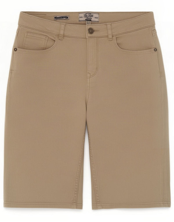 Fat Face Womens Denim Bermuda Shorts UK 8 Small W27 Khaki Cotton