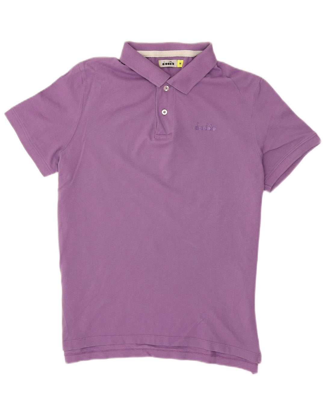 Diadora Mens Polo Shirt Medium Purple Cotton