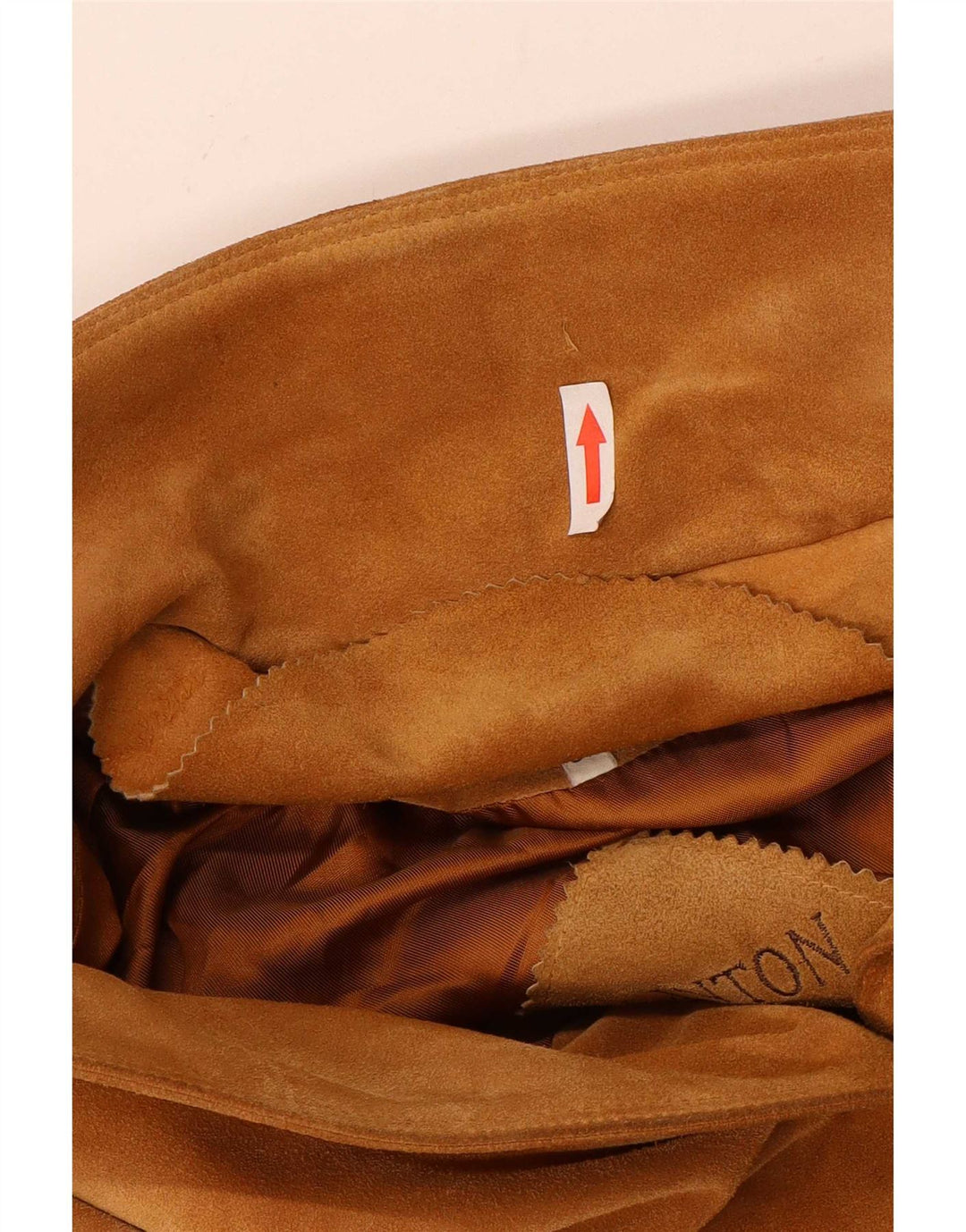 Vintage Womens Suede Overcoat IT 42 Medium Beige Leather