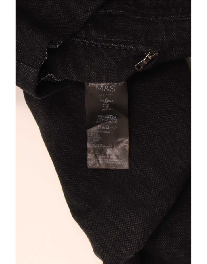 Marks & Spencer Mens Utility Jacket UK 46 3XL Black Cotton