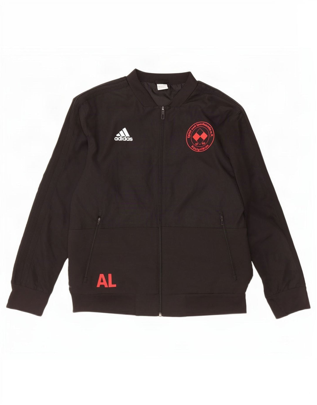 Adidas Mens Climalite Graphic Tracksuit Top Jacket Large Black Polyester