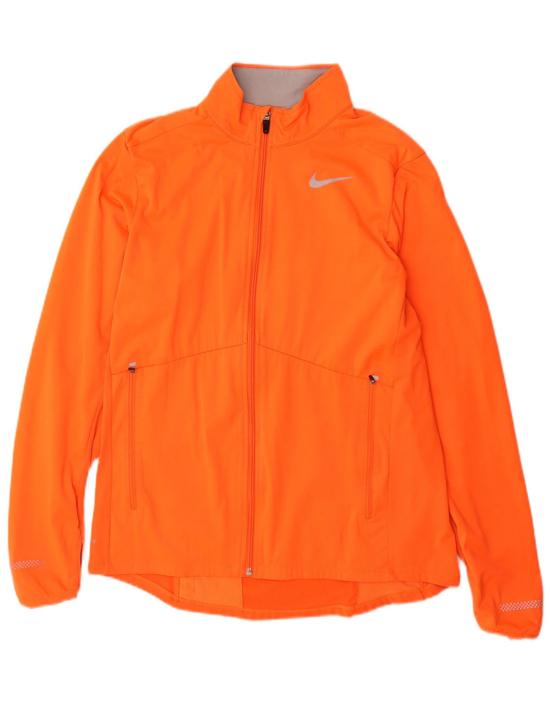 Nike Mens Dri Fit Tracksuit Top Jacket Medium Orange Polyester