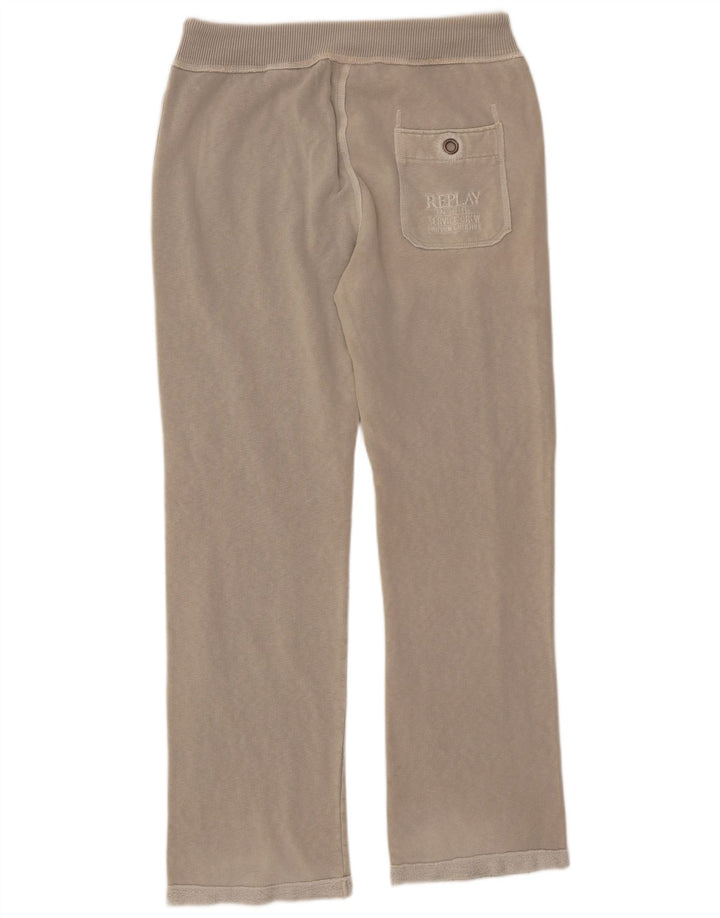 Replay Mens Graphic Tracksuit Trousers Large  Grey