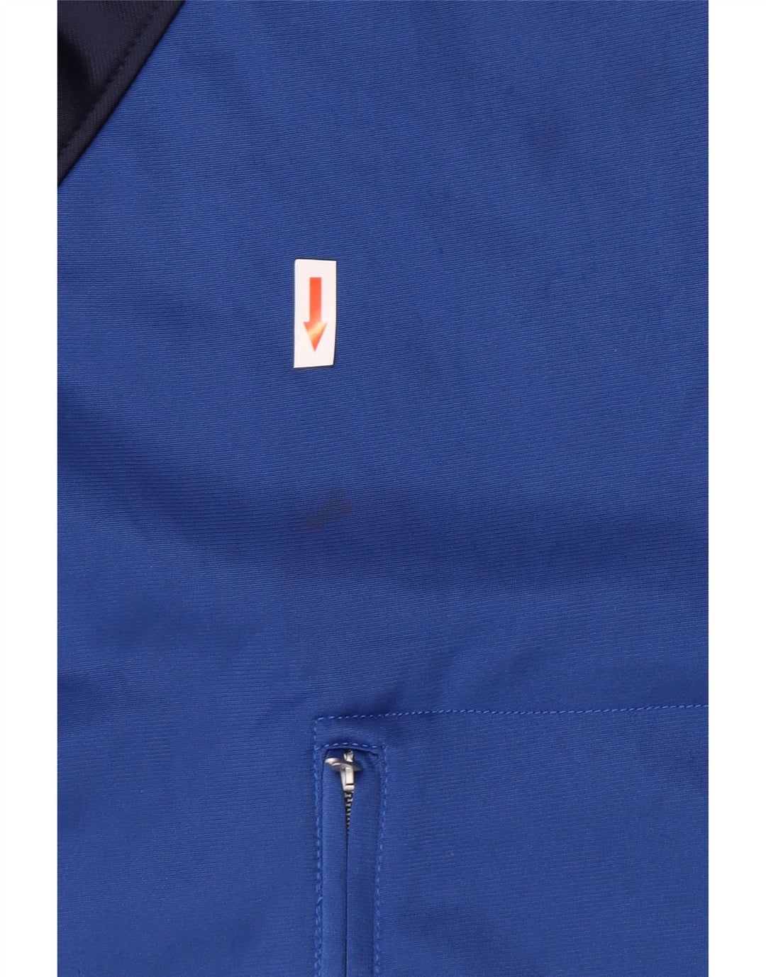 Asics Mens Graphic Tracksuit Top Jacket Large Blue Colourblock Polyester