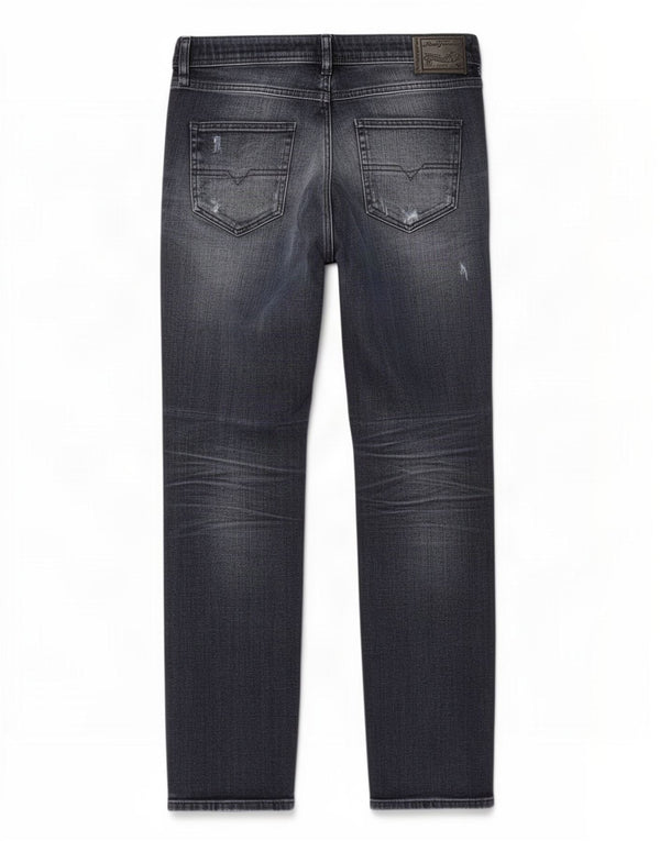 Diesel Mens Reen Distressed Regular Straight Jeans W30 L32 Blue Cotton