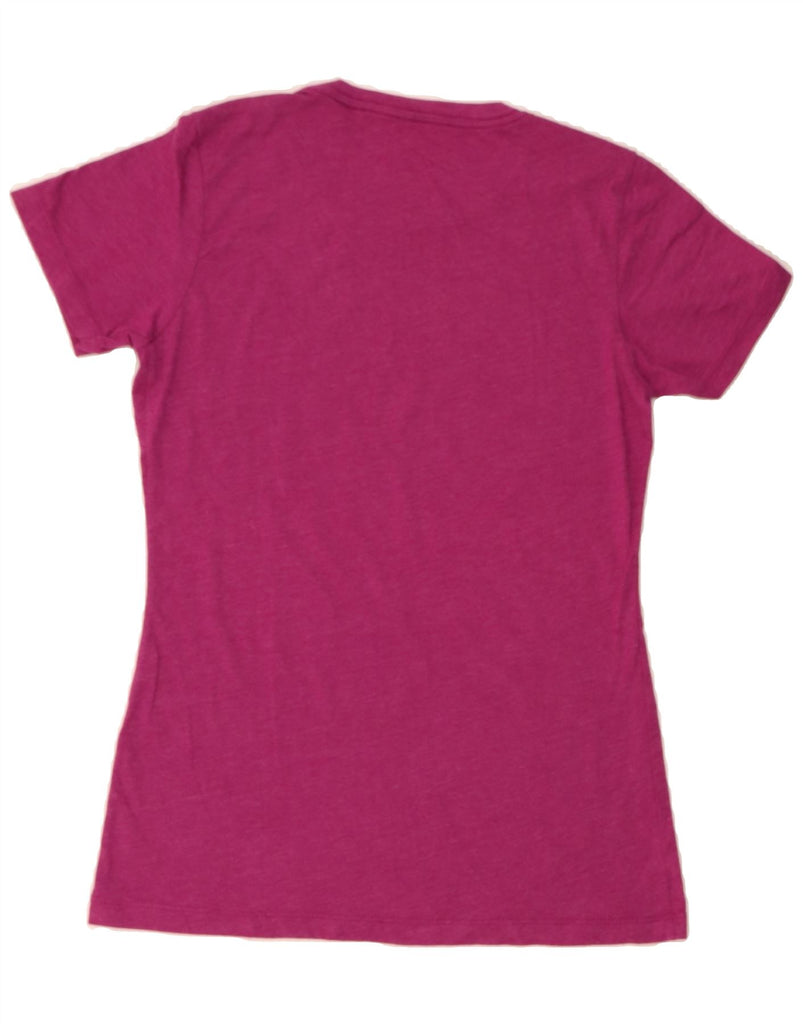 EDDIE BAUER Womens Graphic T-Shirt Top UK 12 Medium Pink Cotton Vintage Eddie Bauer and Second-Hand Eddie Bauer from Messina Hembry 