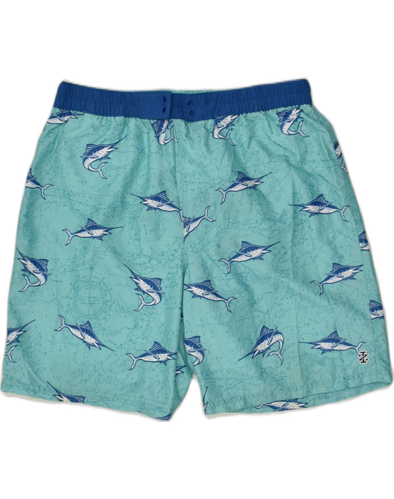 IZOD Mens Salt Water Swimming Shorts XL Green Animal Print Polyester | Vintage Izod | Thrift | Second-Hand Izod | Used Clothing | Messina Hembry 